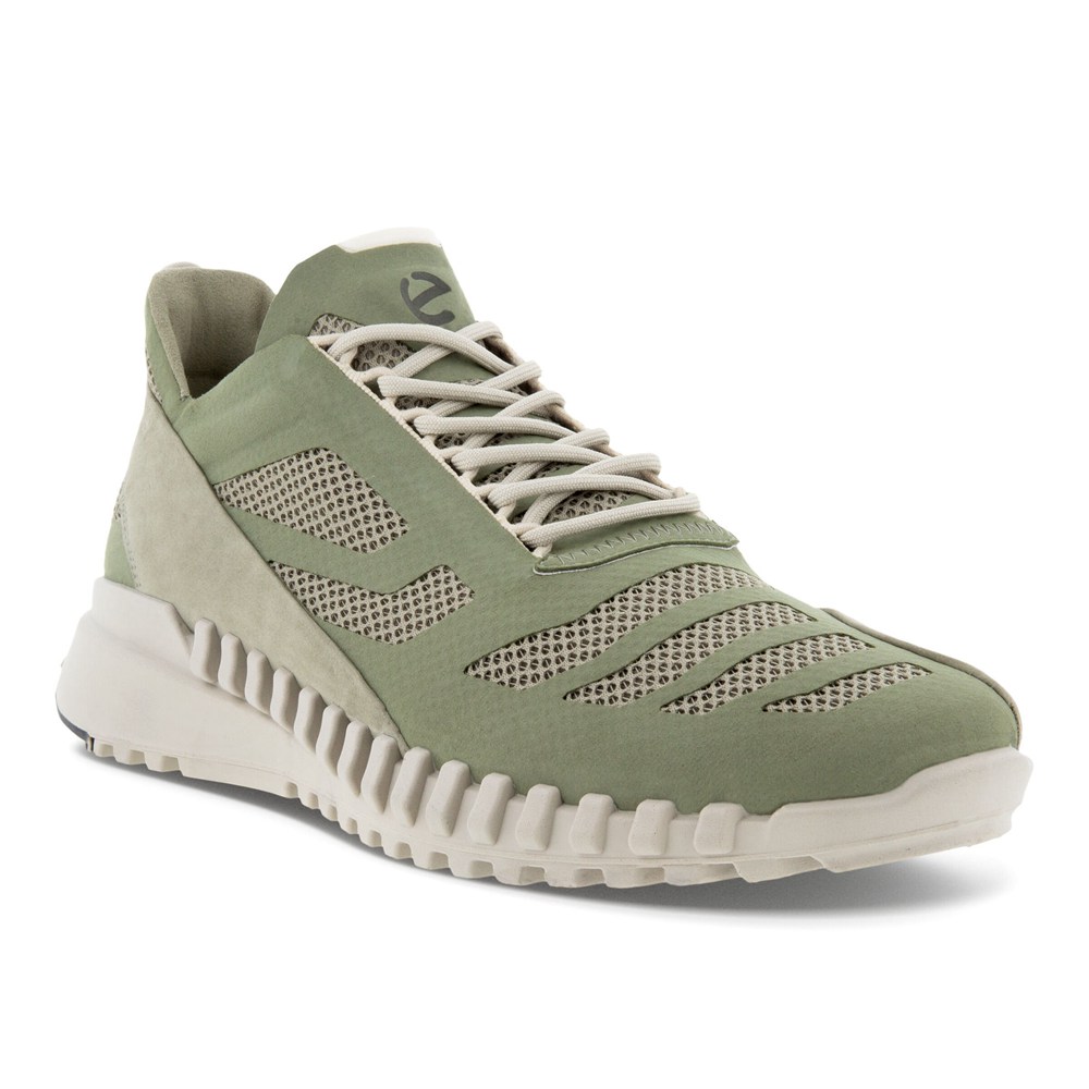 ECCO Mens Sneakers Olive - Zipflex Low Tex - MXF-631429